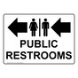 Public Restrooms Sign NHE-15877