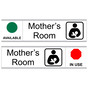 White Mother's Room (Available/In Use) Sliding Engraved Sign EGRE-15952-SYM-SLIDE_Black_on_White
