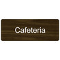 Walnut Engraved Cafeteria Sign EGRE-270_White_on_Walnut