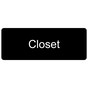 Black Engraved Closet Sign