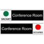 Black Conference Room (Vacant/Occupied) Sliding Engraved Sign