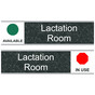 Charcoal Marble LACTATION ROOM Sliding Engraved Sign EGRE-37153-SLIDE-White_on_CharcoalMarble