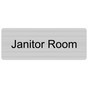Silver Engraved Janitor Room Sign