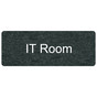 Charcoal Marble Engraved IT Room Sign