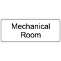 White Engraved Mechanical Room Sign