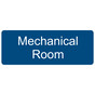 Blue Engraved Mechanical Room Sign