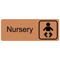 Copper Engraved Nursery Sign with Symbol EGRE-482-SYM_Black_on_Copper