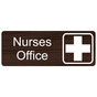 Kona Engraved Nurses Office Sign with Symbol EGRE-483-SYM_White_on_Kona