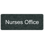 Charcoal Marble Engraved Nurses Office Sign EGRE-483_White_on_CharcoalMarble