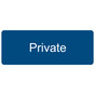 Blue Engraved Private Sign
