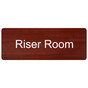 Cinnamon Engraved Riser Room Sign EGRE-551_White_on_Cinnamon