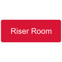 Red Engraved Riser Room Sign EGRE-551_White_on_Red