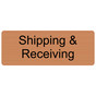 Copper Engraved Shipping & Receiving Sign EGRE-560_Black_on_Copper