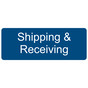 Blue Engraved Shipping & Receiving Sign EGRE-560_White_on_Blue