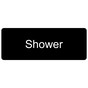 Black Engraved Shower Sign EGRE-563_White_on_Black