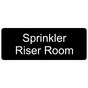 Black Engraved Sprinkler Riser Room Sign EGRE-566_White_on_Black