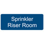Blue Engraved Sprinkler Riser Room Sign