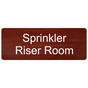 Cinnamon Engraved Sprinkler Riser Room Sign EGRE-566_White_on_Cinnamon