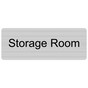 Silver Engraved Storage Room Sign