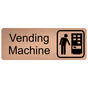 Cashew Engraved Vending Machine Sign with Symbol EGRE-630-SYM_Black_on_Cashew