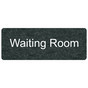 Charcoal Marble Engraved Waiting Room Sign EGRE-640_White_on_CharcoalMarble