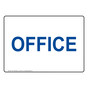 Office Blue on White Sign NHE-13902-Blue_on_White