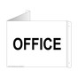 White Triangle-Mount OFFICE Sign NHE-13902Tri-Black_on_White