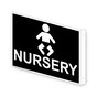 Projection-Mount Black NURSERY Sign With Symbol