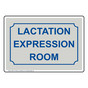 Blue-on-Pearl Gray LACTATION EXPRESSION ROOM Sign RRE-37174-Blue_on_PearlGray