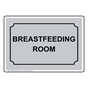 Black-on-Silver BREASTFEEDING ROOM Sign RRE-37183-Black_on_Silver