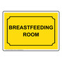 Black-on-Yellow BREASTFEEDING ROOM Sign RRE-37183-Black_on_Yellow
