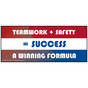 Teamwork + Safety = Success A Winning Formula Banner NHE-19506