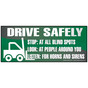 Drive Safely Stop Look Listen Banner NHE-19517