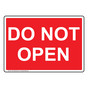 Do Not Open Sign NHE-34649_RED