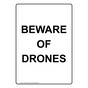 Portrait Beware Of Drones Sign NHEP-37690