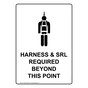Portrait Harness & SRL Required Sign With Symbol NHEP-36536