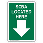 SCBA Located Here Sign With Symbol NHEP-13876