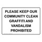 Security Camera Sign - Please Keep Our Community Clean