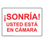 Smile! You're On Camera Spanish Sign TRS-13572