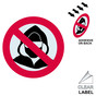 No Hoodies Symbol Label for Policies / Regulations Prohib_1013_SYM_Clear