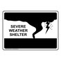 Severe Weather Shelter Sign for Emergency Response NHE-13196