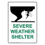 Severe Weather Shelter Sign for Emergency Response NHE-13198