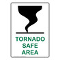 Tornado Safe Area Sign for Emergency Response NHE-6156