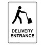 Portrait Delivery Entrance Sign With Symbol NHEP-14342