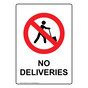 Portrait No Deliveries Sign With Symbol NHEP-14344