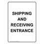 Portrait Shipping And Receiving Entrance Sign NHEP-38723