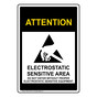 Portrait Attention Electrostatic Sign With Symbol NHEP-18183
