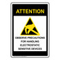 Portrait Attention Observe Precautions Sign With Symbol NHEP-18184