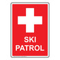 Portrait Ski Patrol Sign With Symbol NHEP-17622