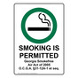 Portrait Georgia SMOKING IS PERMITTED Smokefree Air Act Sign NHEP-37583-Georgia